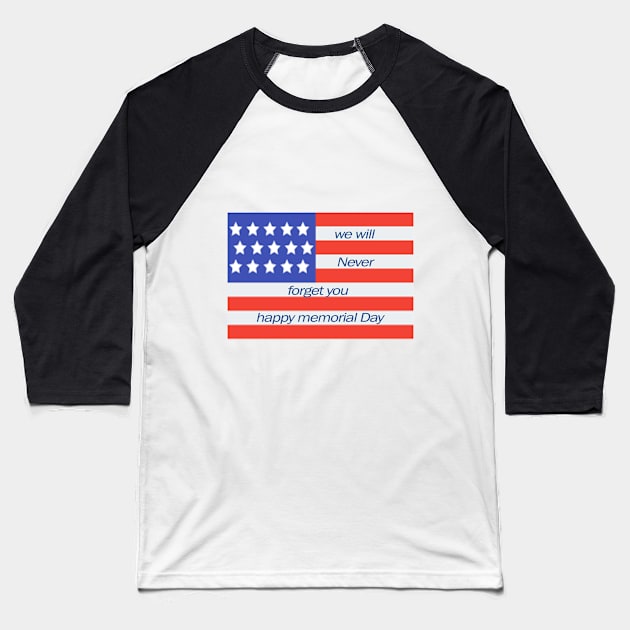 memorial day Baseball T-Shirt by mohamedmalaga